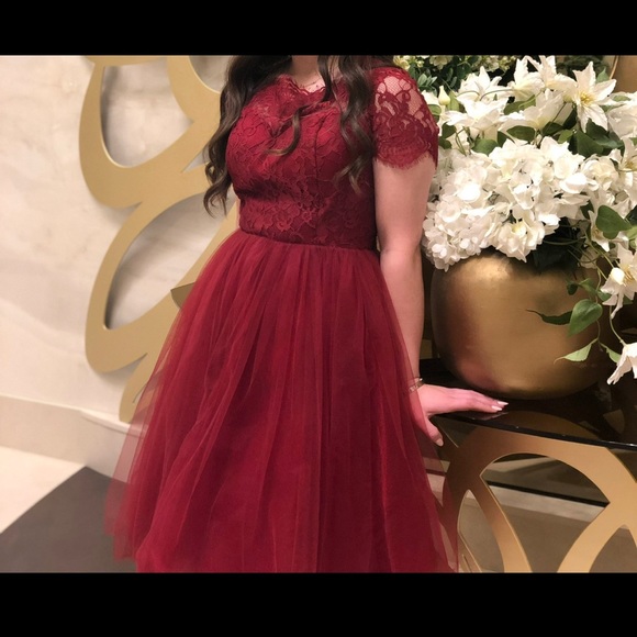 Red dress midi - Picture 5 of 5